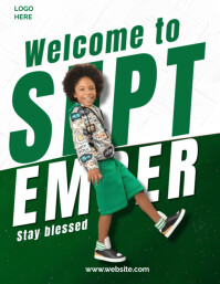White Maximalist Welcome To September Flyer Flyer (us Letter) template