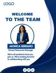 White Maximalist Welcome To The Team Flyer (us Letter) Pamflet (Letter AS) template