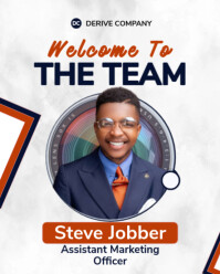 White Maximalist Welcome To The Team Flyer Instagram Portrait template