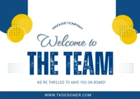 White Maximalist Welcome To The Team Postcard template