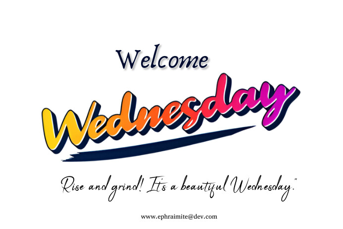 White Maximalist Welcome Wednesday Label Template | PosterMyWall