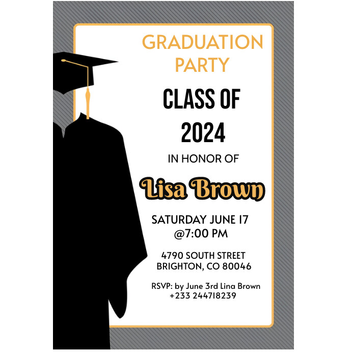 White Maximalist White And Yellow Graduation Template | PosterMyWall
