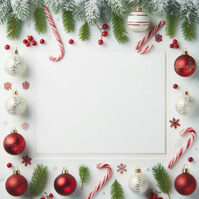 Plantilla de White Maximalist White Eventful Flat Lay Merry Christmas ...