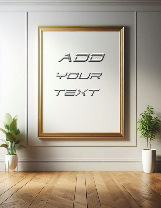 White Maximalist White Gold Canvas Flyer (us Template PosterMyWall