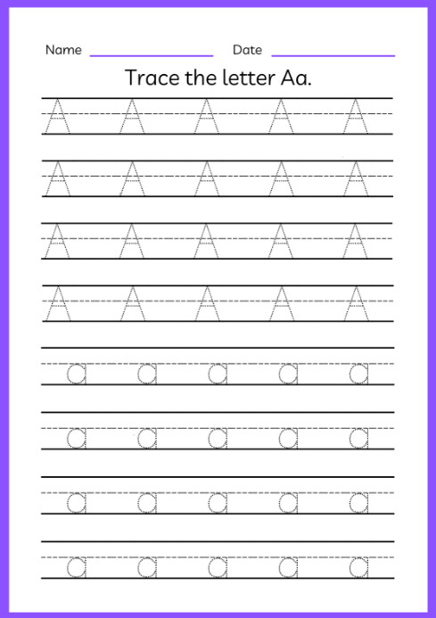 White Maximalist White Modern & Minimal Alphabet Worksheet A4 A4 template