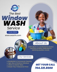 White Maximalist Window Cleaning Instagram Portrait template