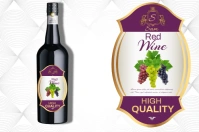 White Maximalist Wine  Label template