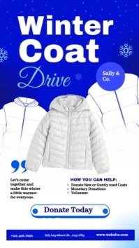 White Maximalist Winter Coat Drive  Tiktok Video template