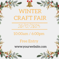 White Maximalist Winter Craft Fair  Instagram Post Instagram-Beitrag template