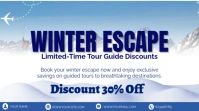 White Maximalist Winter Escape Digital Display (16:9) template