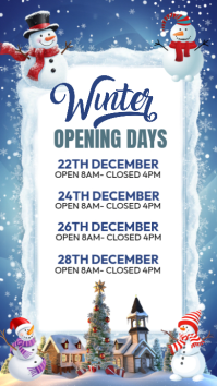 White Maximalist Winter Program Schedule Template Instagram Story