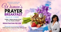 White Maximalist Women's Prayer Breakfast Church Facebook Shared Image template