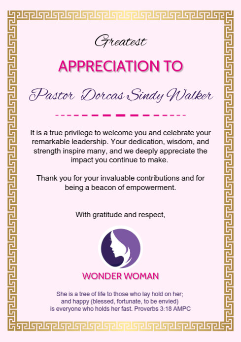 Plantilla de White Maximalist Women Appreciation Thank You Card A4 ...
