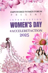 White Maximalist Women Day  Pinterest Graphic Pinterest-afbeelding template