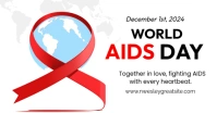 White Maximalist World Aids Day Facebook Shared Image template