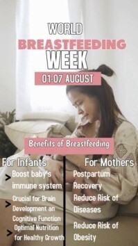 White Maximalist World Breastfeeding Week Instagram Story template