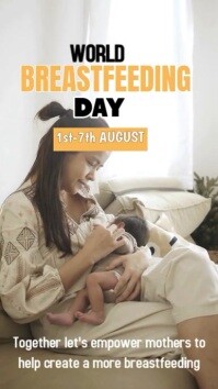 White Maximalist World Breastfeeding Week Instagram Story template