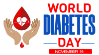 White Maximalist World Diabetes Day Digital Display (16:9) template
