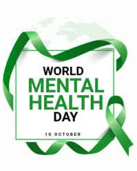 White Maximalist World Mental Health Day Instagram Portrait template