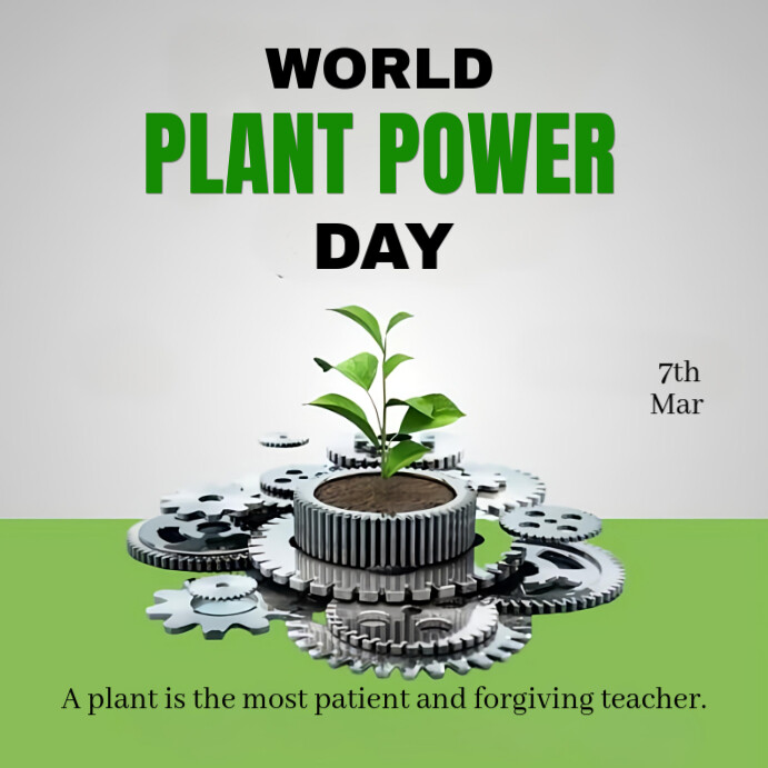 Copy of White Maximalist World Plant Power Day Instagram Post ...