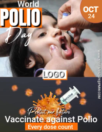 White Maximalist World Polio Day Flyer (us Letter) template