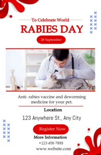 White Maximalist World Rabies Day  Tabloid template