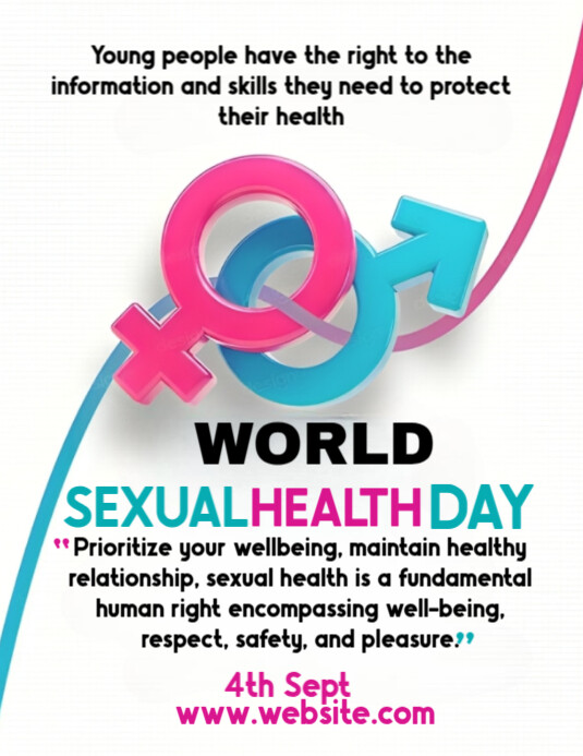 White Maximalist World Sexual Health Day Flyer (us Letter) Template ...