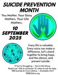White Maximalist World Suicide Prevention Month Flyer (us Letter) template