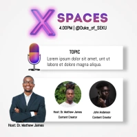 White Maximalist X Spaces Invitation Instagra Instagram Post template