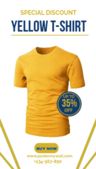 White Maximalist Yellow Tee Special -35% Off! Business Card template