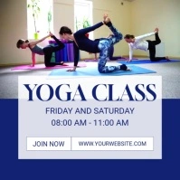 White Maximalist Yoga Class Instagram Post template