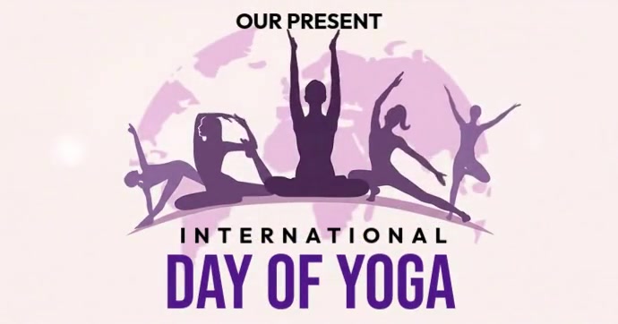 White Maximalist Yoga Day Facebook Shared Image template
