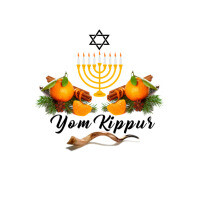 White White Maximalist Yom Kippur  Logo Logo Template