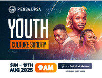 White Maximalist Youth Culture Sunday Service Flyer | Editable Church Flyer Flyer (us Letter) template