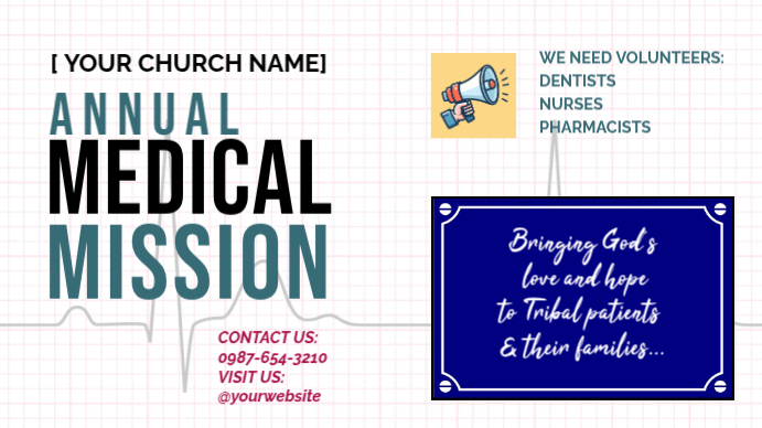 White Medical Mission Digital Display Template | PosterMyWall