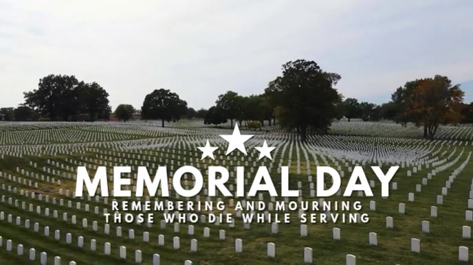 White Memorial Day Digital Display (16:9) template