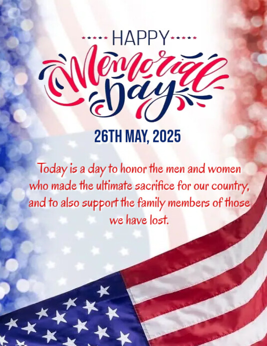 Copy of White Memorial Day Flyer (us Letter) | PosterMyWall