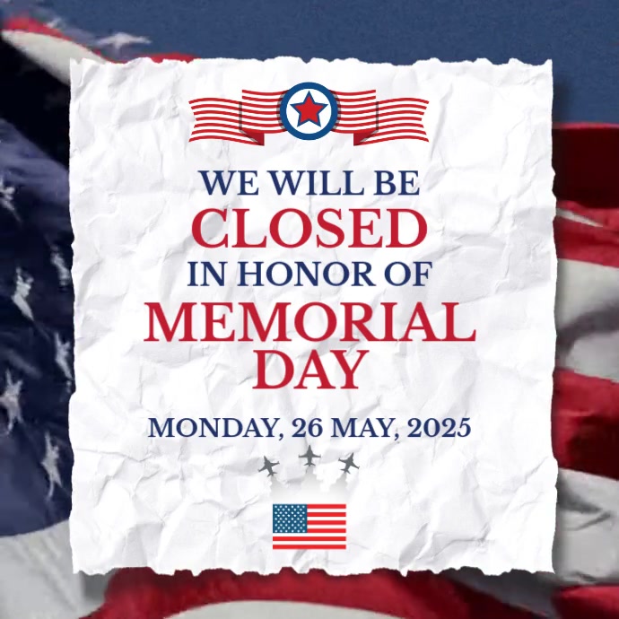 Copy of White Memorial Day Holiday Instagram Post | PosterMyWall