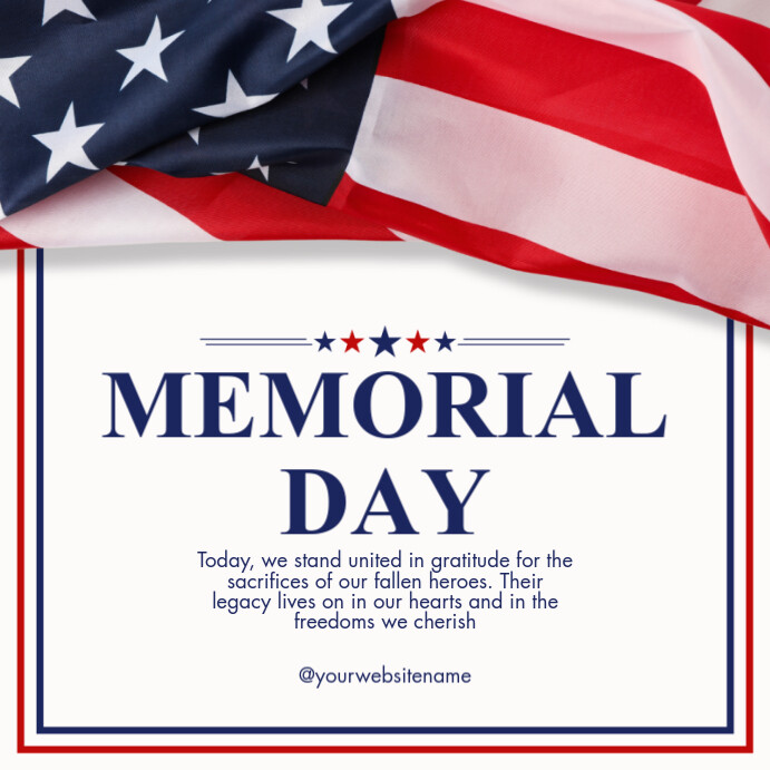 Copy of White Memorial Day Instagram Post | PosterMyWall