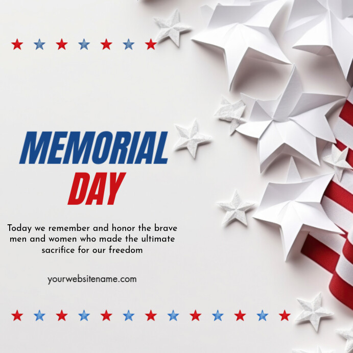 Copy of White Memorial Day Instagram Post | PosterMyWall