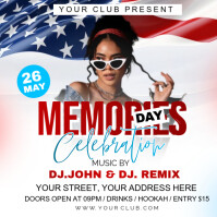 White Memorial Day Instagram Post template