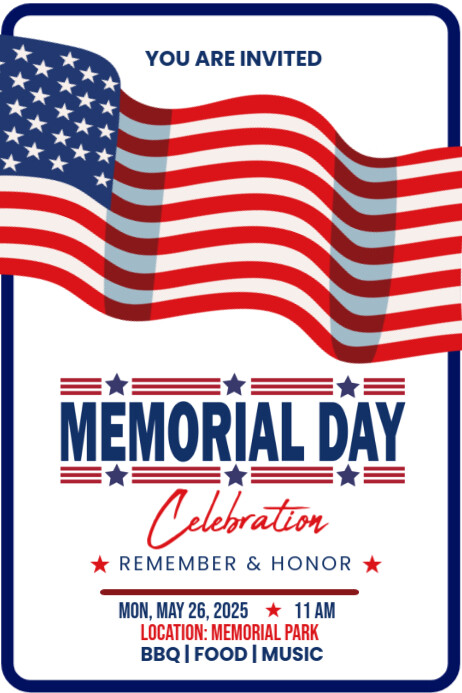 Copy of White Memorial Day Poster | PosterMyWall