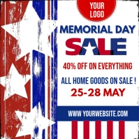 White Memorial Day Sale Instagram Post template
