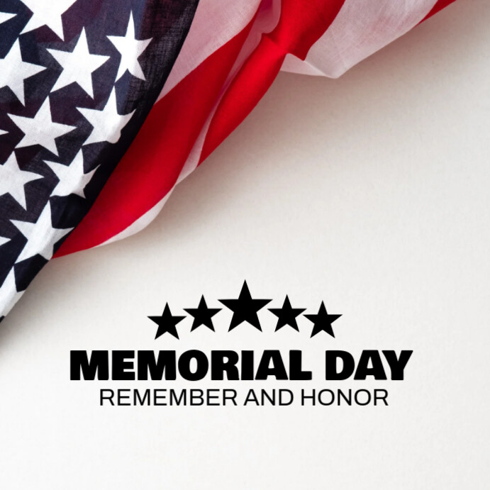 White Memorial Day Template Instagram Post | PosterMyWall
