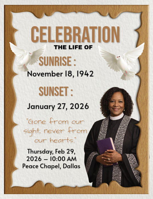 White Memorial Service Flyers Template | PosterMyWall