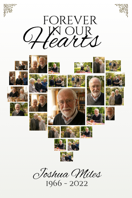 Copy of White Memorial Tribute Poster | PosterMyWall