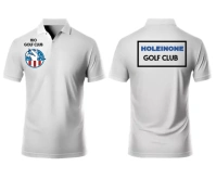 White men's polo with collar mockup template Medium Rectangle