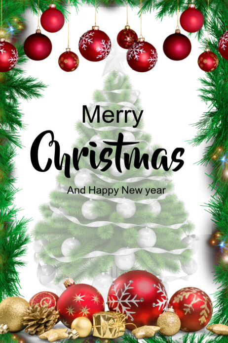 Copy of White Merry Christmas And Happy New Year Online Greeting Cards ...