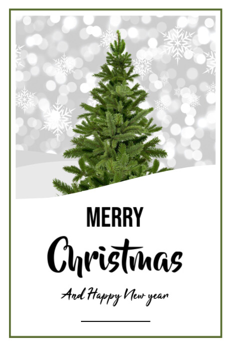 Modèle White Merry Christmas And New Year Templates Online Greeting ...
