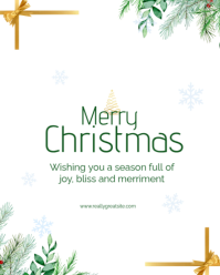 White Merry Christmas Design  Instagram Portrait template